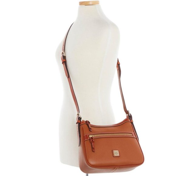 NWT-Dooney&Bourke Pebble Leather Crossbody-Caramel